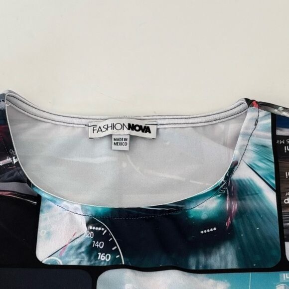 Fashion Nova 2 Piece Pant Set Large Racing Y2K Streetwear Festival Avant-Garde - Picture 4 of 12